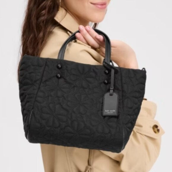 Kate Spade Tilly Quilted Small Tote Bag – Black (NWT) - Picture 5 of 8